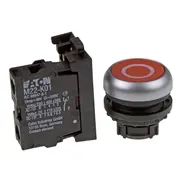 Bouton-poussoir appareil complet Eaton 216510 - M22-D-R-X0/K01