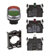 Bouton-poussoir double produit-set Eaton M22-DDL-GR/-A/-LED-W/-K10/-K01