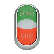 Bouton-poussoir double Eaton 216702 - M22-DDL-GR-GB1/GB0